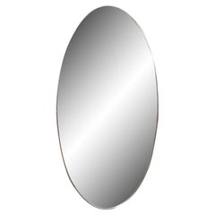 Uttermost Petra Iron Oval Wall Mirror Champagne Silver Leaf Finish Beveled Glass