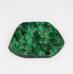 Uvarovite cabochon, green garnet cabochon, Russian uvarovite