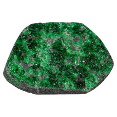 Uvarovite cabochon, green garnet cabochon, Russian uvarovite