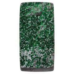 Uvarovite green garnet cabochon