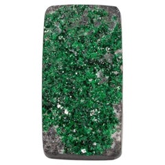 Uvarovite green garnet cabochon