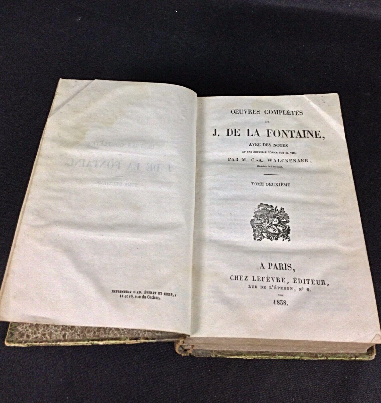 Metà XIX secolo Œuvres complètes de J. de la Fontaine