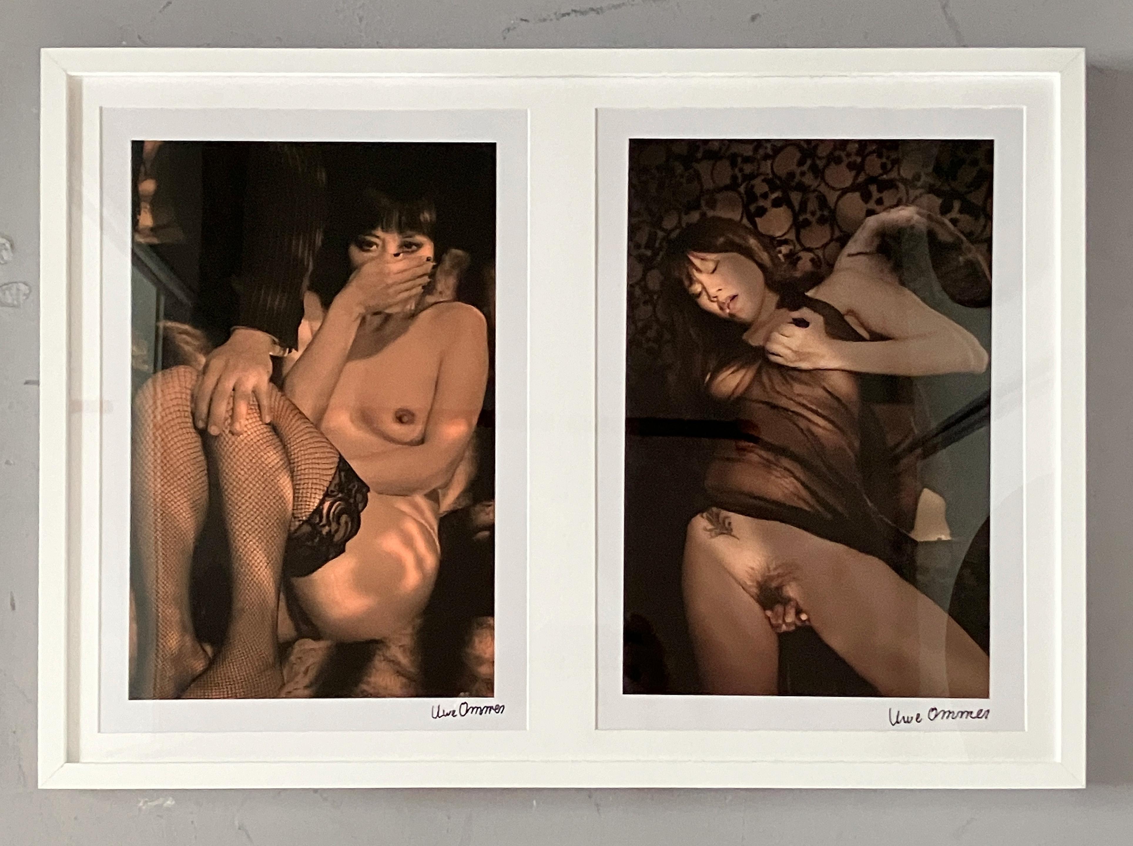 Conjunto de 2 Fotografías Aventure d'une libertine. De la serie El álbum secreto - Color Photograph Beige de Uwe Ommer