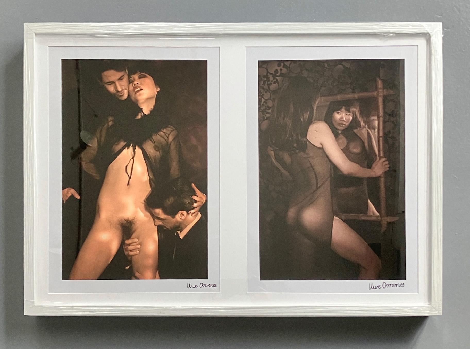 Conjunto de 2 Fotografías Aventure d'une libertine. De la serie El álbum secreto - Color Photograph Gris de Uwe Ommer