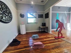 Large Limited Edition Mild Steel Sculpture "Homo Erectus on the Move"