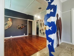 Large Limited Edition Mild Steel Sculpture "I am the Blue Sea"