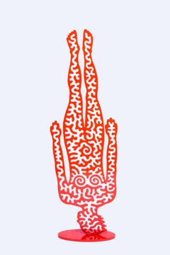 Large Limited Edition Powder Coated Mild Steel Sculpture "Returning from Mars"