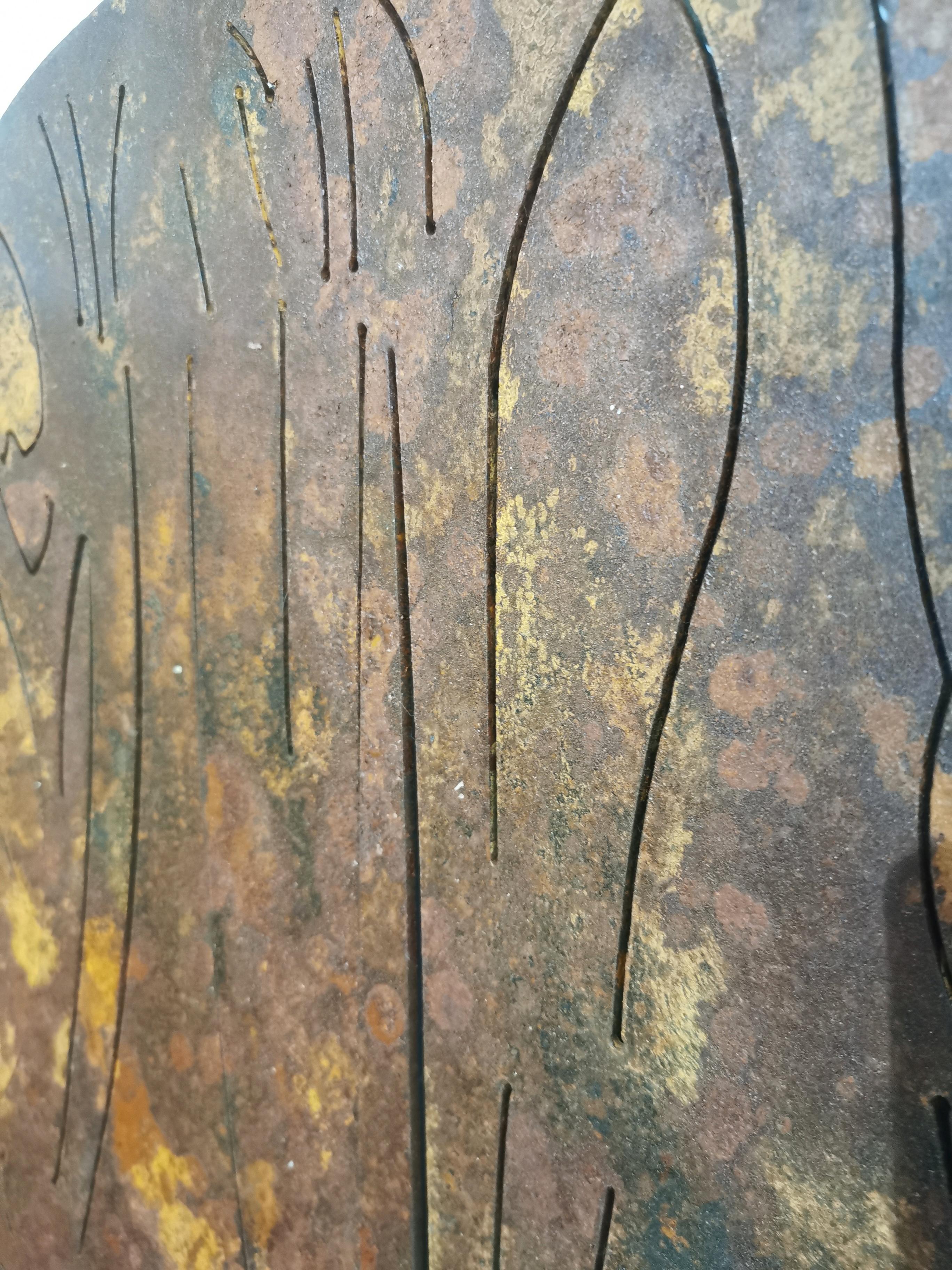 Große Wandskulptur „Flasher“ aus rostfarbenem Stahl in limitierter Auflage (Zeitgenössisch), Sculpture, von Uwe Pfaff