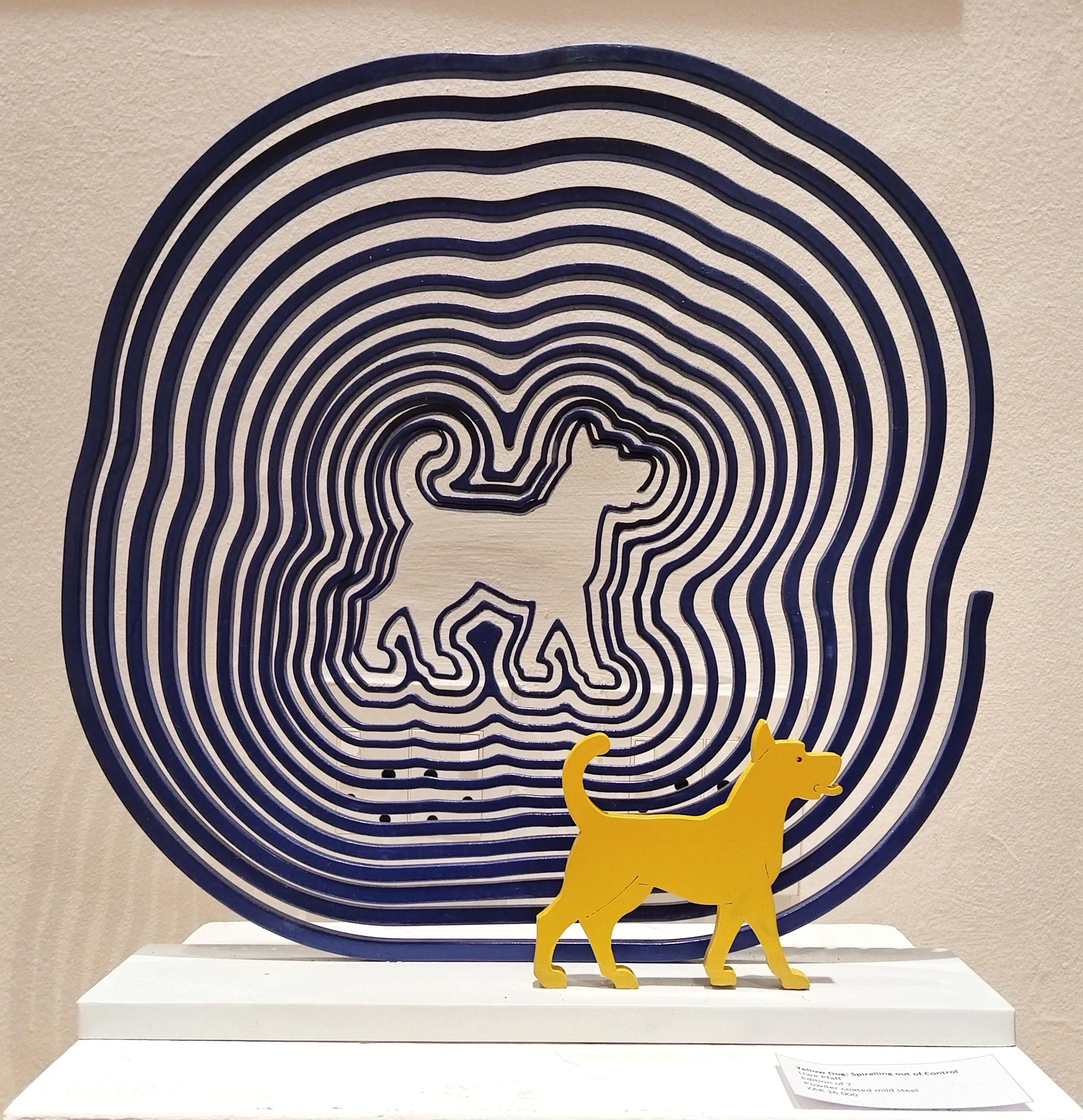 Kinetische Mild-Stahl-Skulptur „Spiral Hund“ in limitierter Auflage