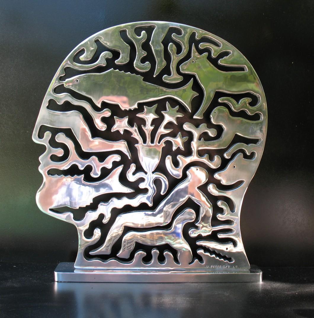 Limited Edition Nickel Plated Steel Sculpture "Just Dreaming"