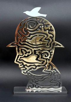 Limited Edition Nickel Plated Steel Sculpture "Rene"