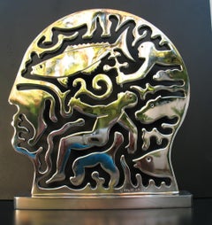 Limited Edition Nickel Plated Steel Sculpture "Sunday Morning"