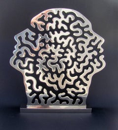 Limited Edition Nickel Plated Steel Sculpture "The Unspoken Word"