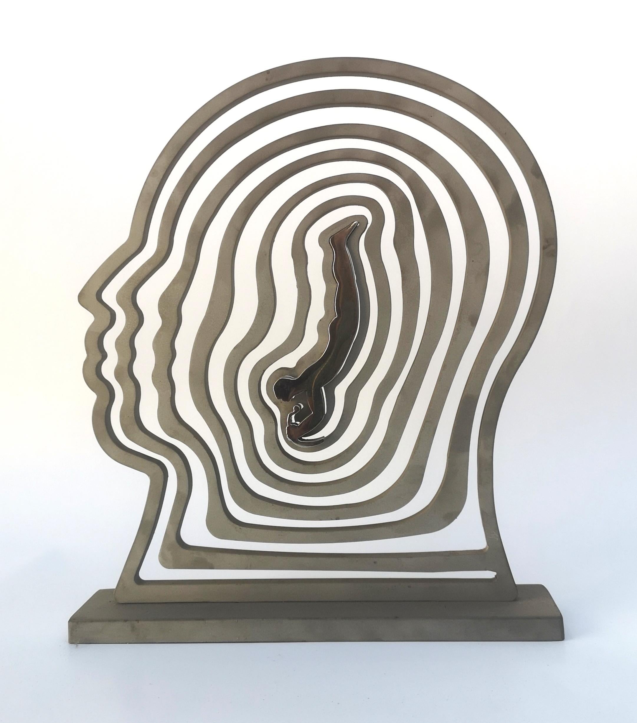 Uwe Pfaff Abstract Sculpture - Limited Edition Stainless Steel Sculpture "Where are my Keys?"