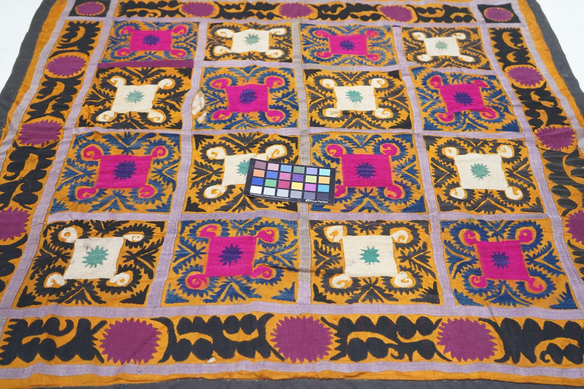 Uzbak Suzani Rug 3'10'' x 4'0