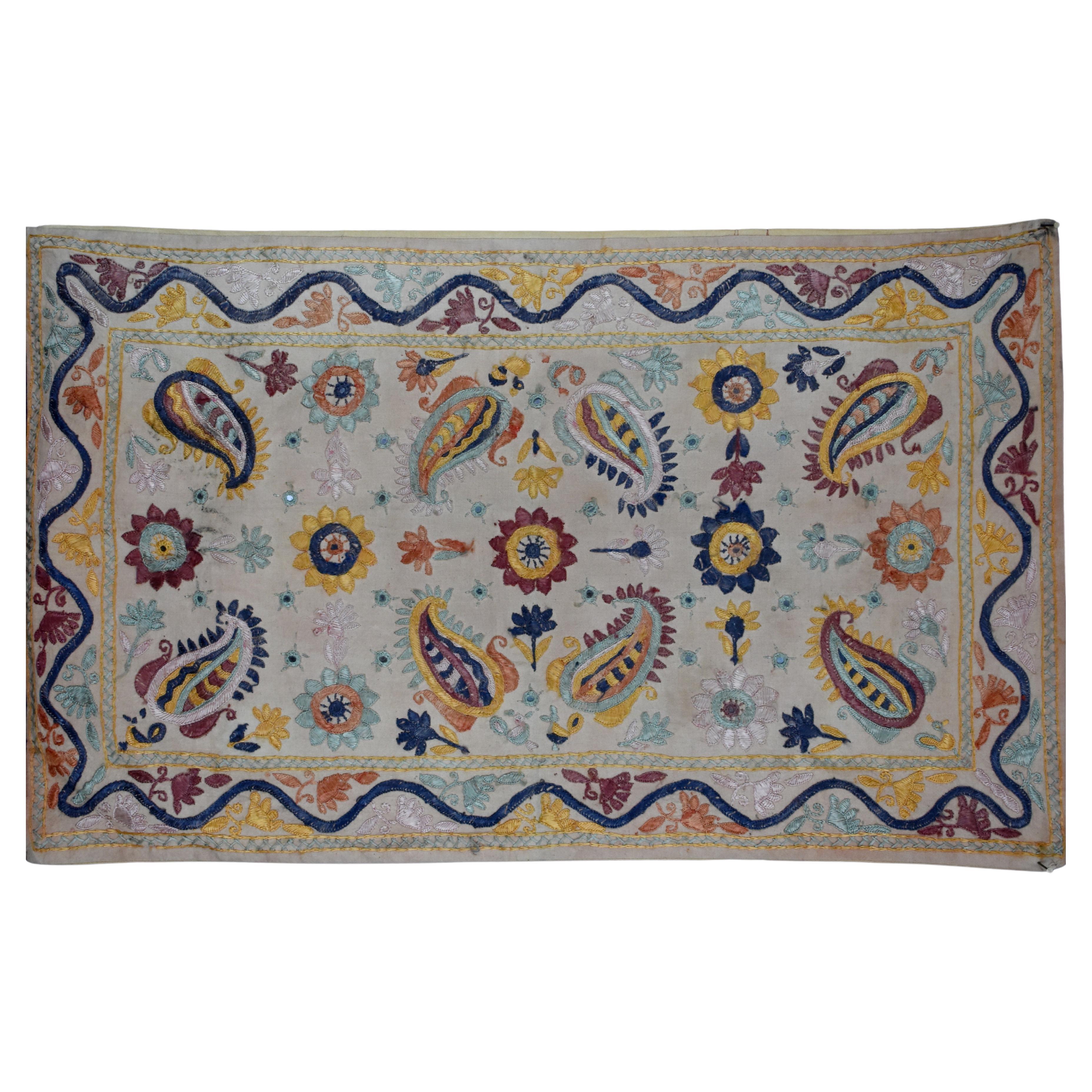 Uzbek Embroidered Cushion Cover For Sale