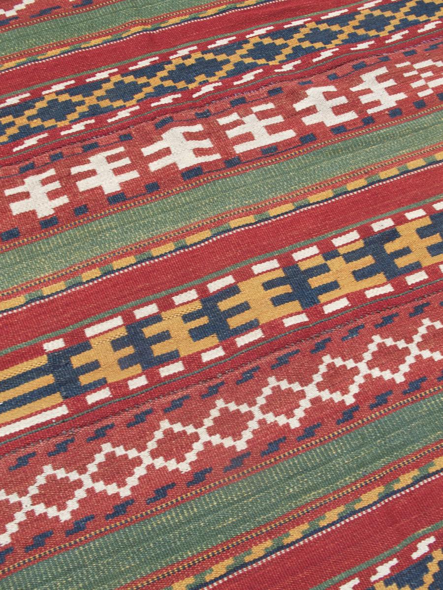 Asian Uzbek Flatweave Rug, c. 1900 For Sale