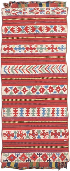 Alfombra uzbeka de tejido plano, principios del siglo XX
