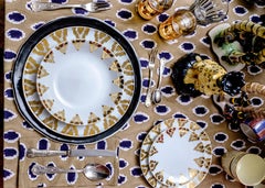Uzbek Gold Porcelain Dessert Plate