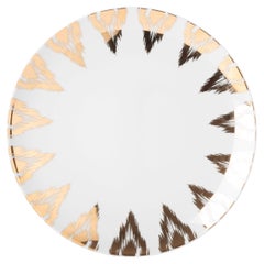 Uzbek Gold Porcelaın Dinner Plate