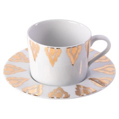 Uzbek Gold Tea Cups, Set of 2