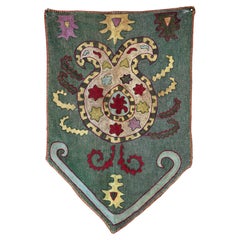 Vintage Uzbek- Lakai Pendant -Flag-amulet-wall Display