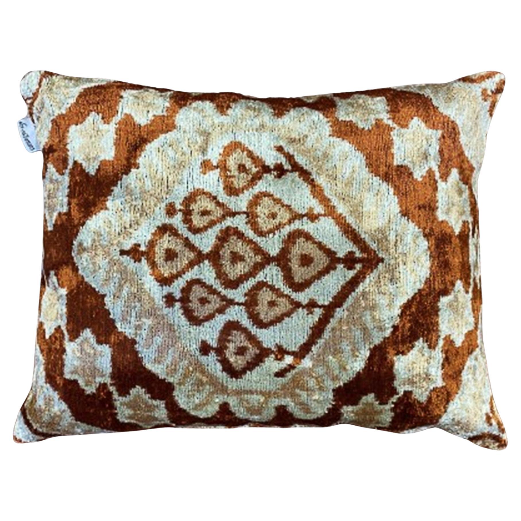 Uzbek Silk Velvet Handmade Pillow