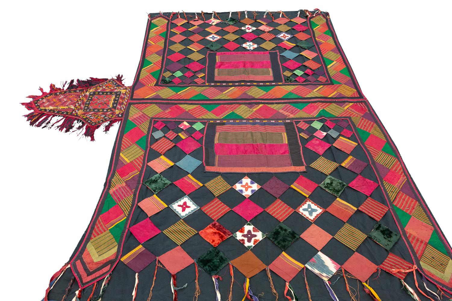 Uzbek Textile Wool & Silk Horse Traping, Late 19th Century For Sale 5