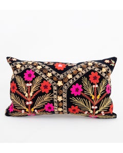 Uzbek Velvet Suzani Pillowcase, early 20th Century. Uzbekistan