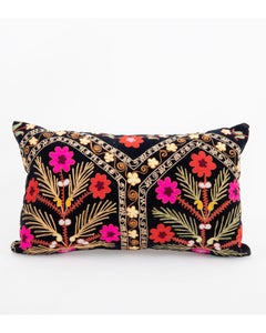 Uzbek Velvet Suzani Pillowcase, early 20th Century. Uzbekistan