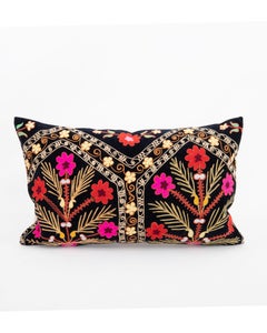 Uzbek Velvet Suzani Pillowcase, early 20th Century. Uzbekistan