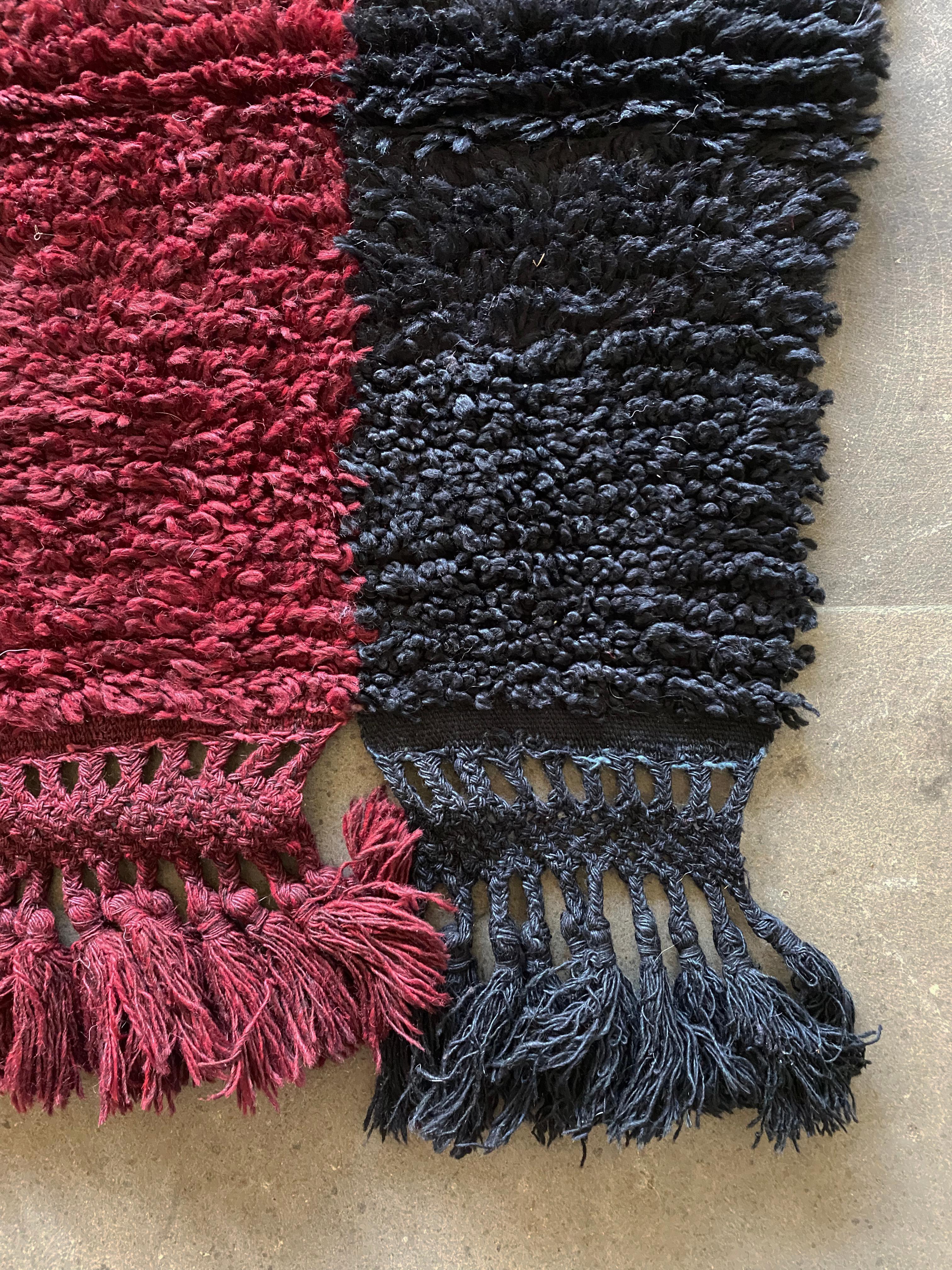 Noué à la main Tapis en laine de l'Ouzbékistan Julkhyr, noué à la main, milieu du 20e siècle en vente