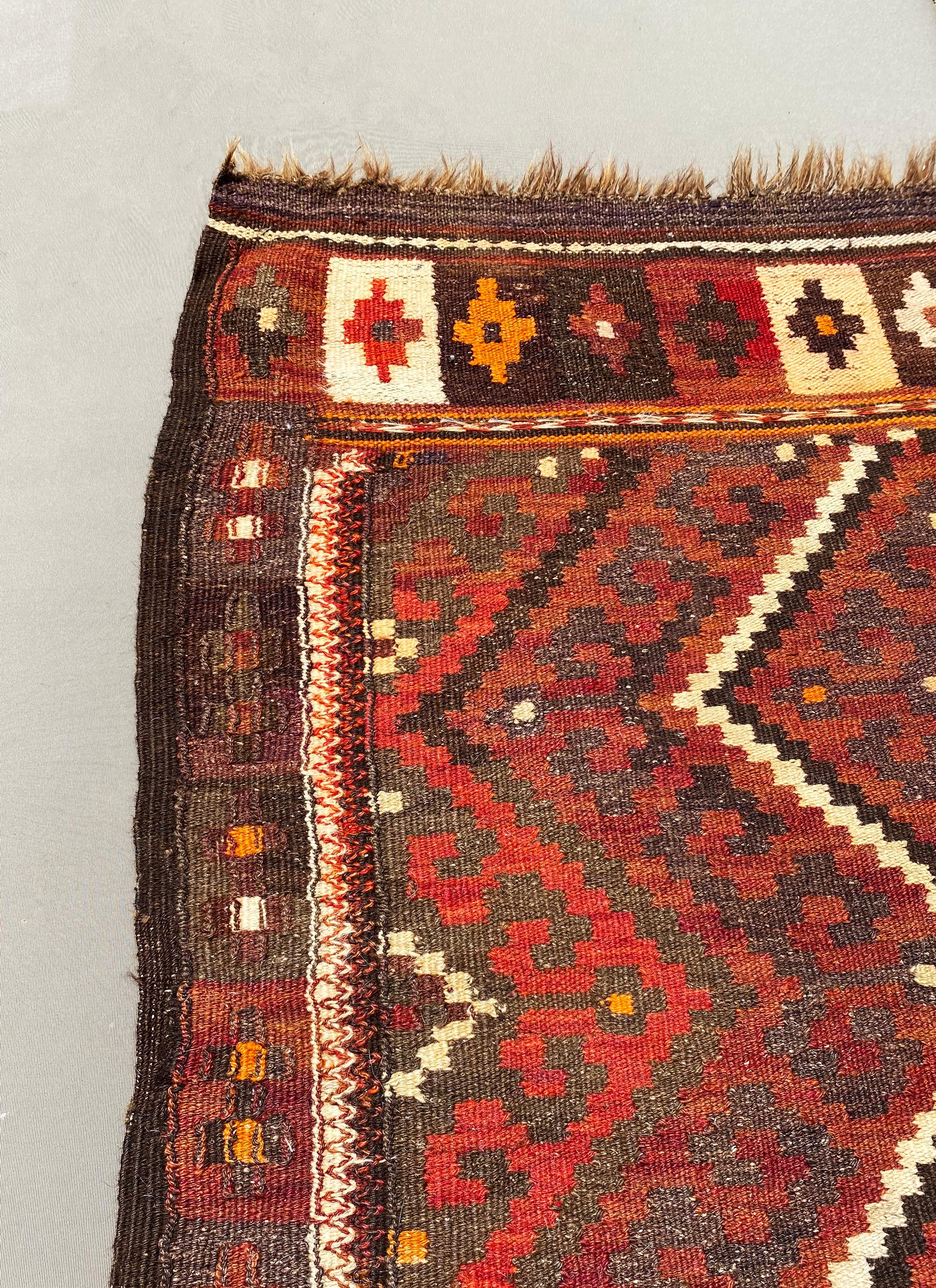 Laine Tapis Kilim Ouzbékistan Tartari Ranghi en laine, début du 20ème siècle en vente