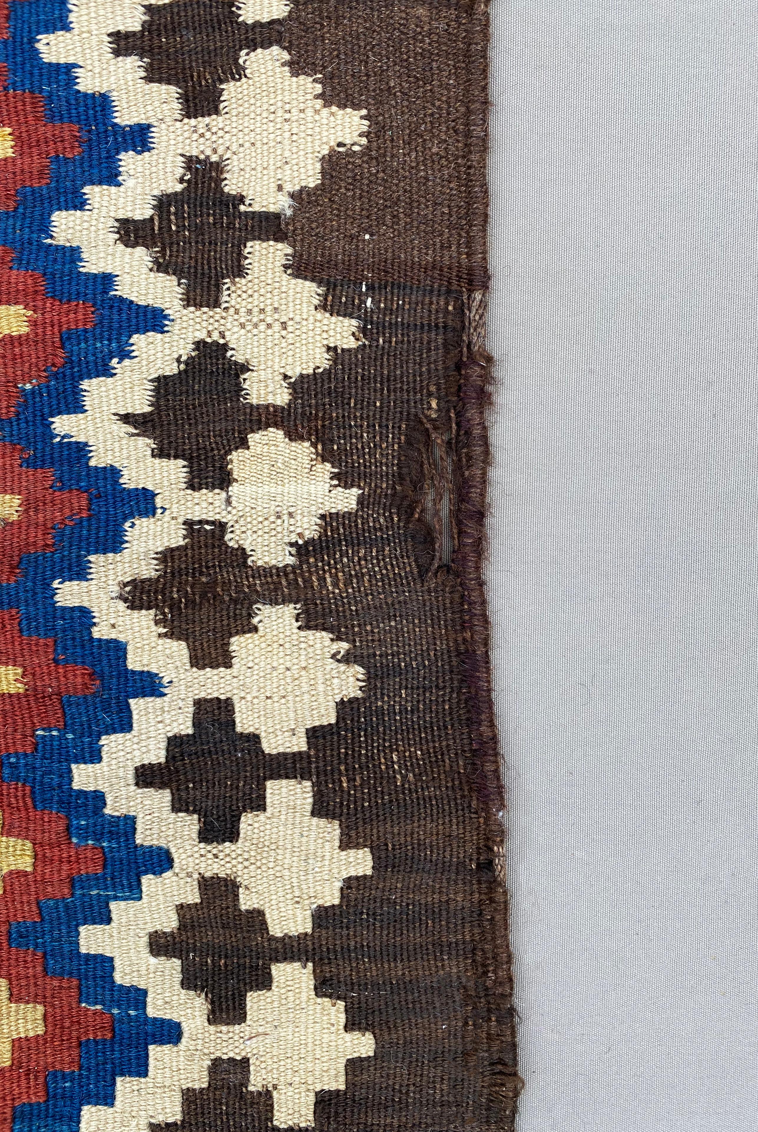 Uzbekistan Tartari Ranghi Kilim Rug from Wool, Early 20th Century For Sale 5