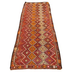 Uzbekistan Tartari Ranghi Kilim Rug from Wool, Early 20th Century