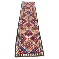 Antique Uzbekistan Tartari Ranghi Kilim Rug from Wool, Early 20th Century