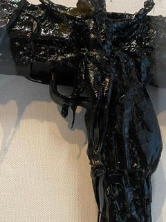 Uzi Gun  Black   Tar   Replica ,  Art