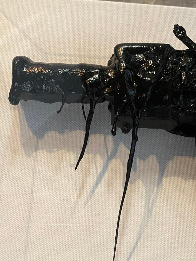 20th Century Uzi Gun  Black   Tar   Replica ,  Art For Sale