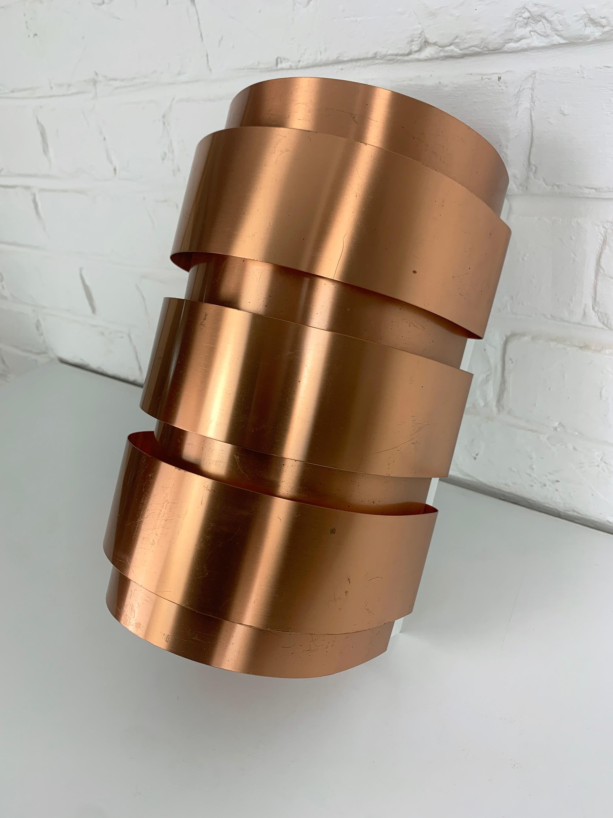 Scandinavo moderno V-155 Sconce in rame di Hans-Agne Jakobsson per AB Markaryd, Svezia, anni '60 in vendita
