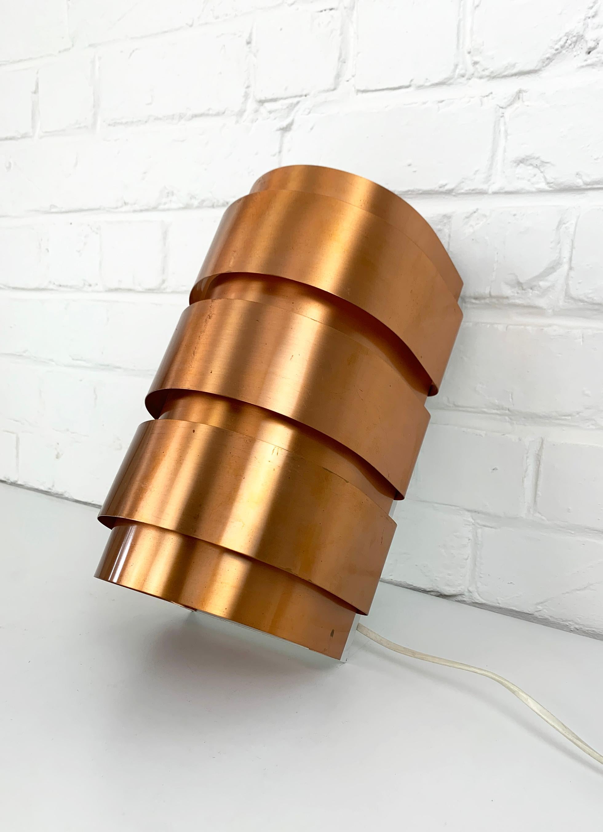 20th Century V-155 Sconce in Copper by Hans-Agne Jakobsson for AB Markaryd, Sweden, 1960s