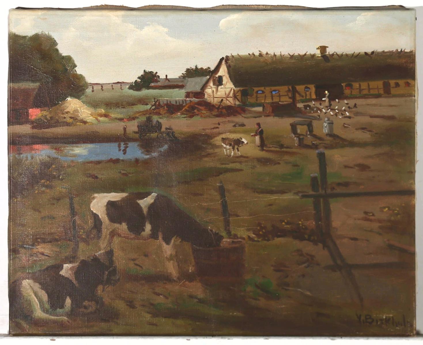 dairy farm painting