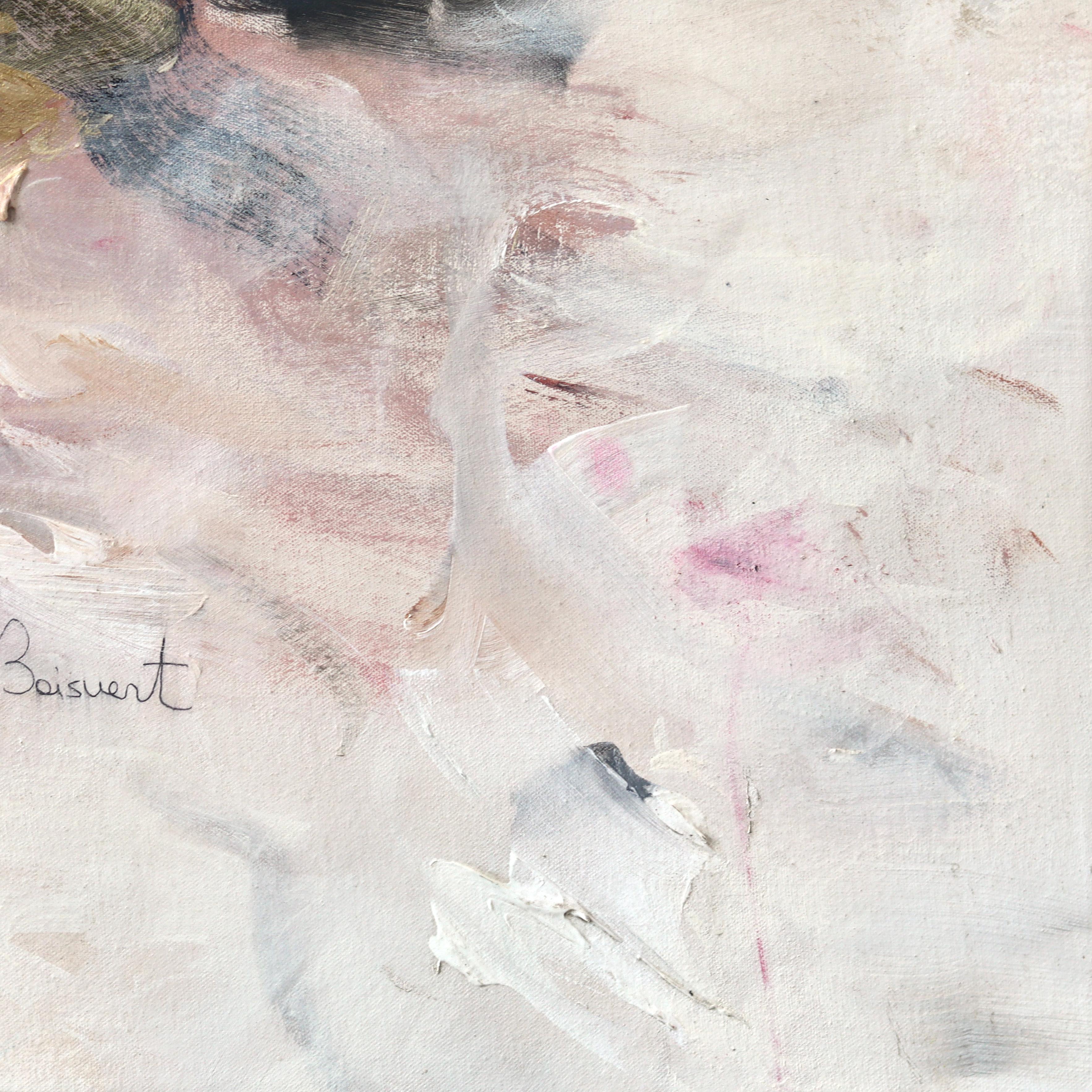 A Romantic Dance - Large Abstract Illuminous Textural Floral Acrylic Painting im Angebot 4