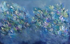 Beauty of the Sea - Blue Abstract Floral Painting