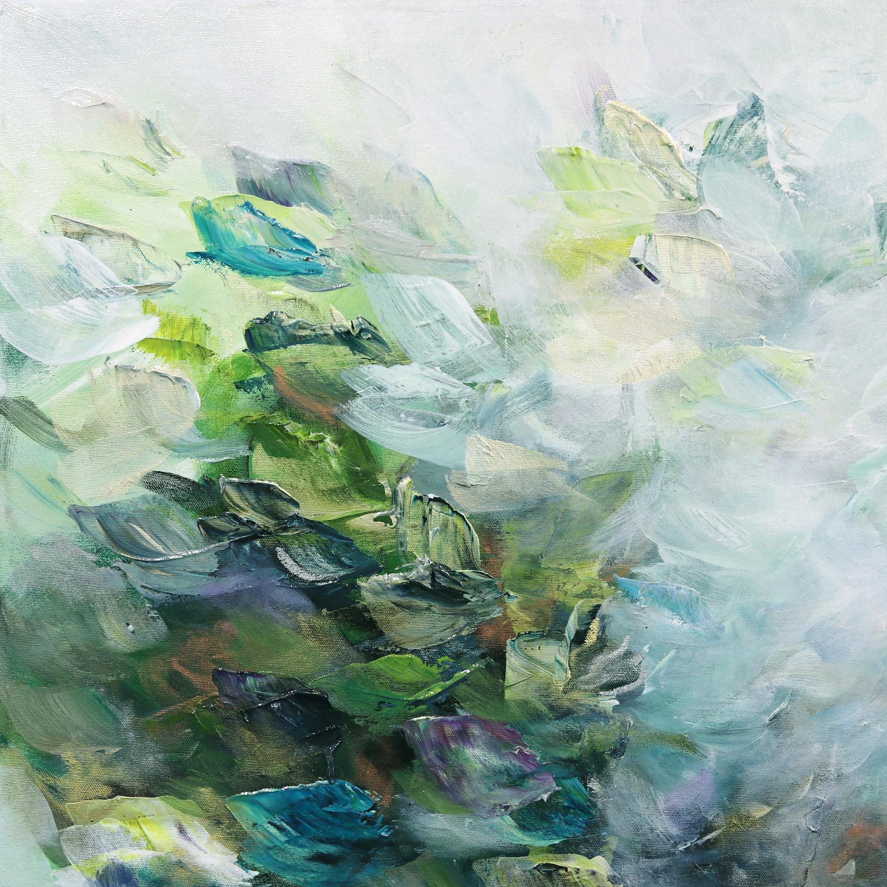 Bohemian Breeze - Original Luminous Dreamlike Textural Floral Abstract Painting 2