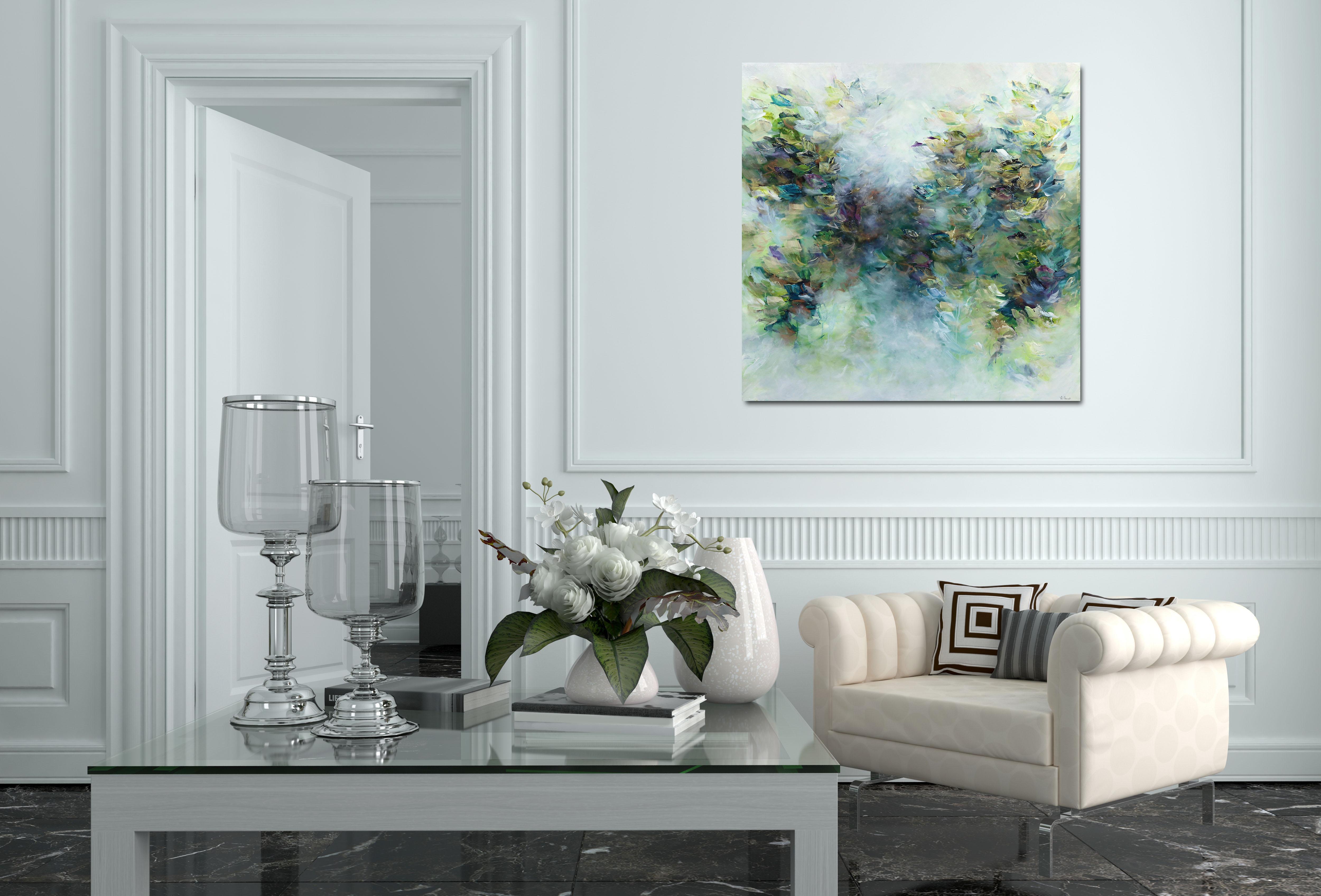 Bohemian Breeze - Original Luminous Dreamlike Textural Floral Abstract Painting 5