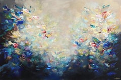 Burst of Creativity - Large Scale Abstract Textural Acrylic Painting on Canvas