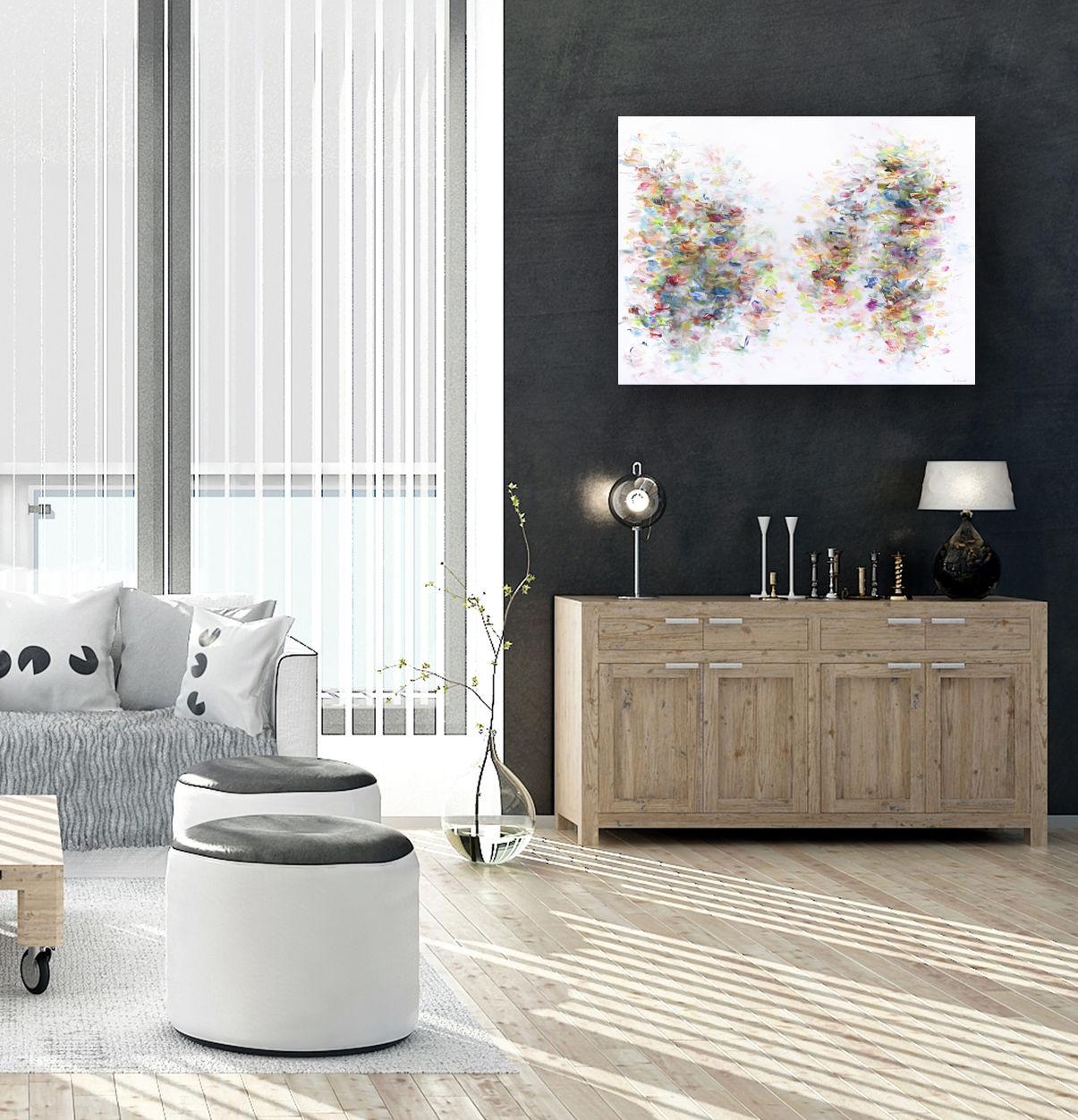 Ceremonial Wanderlust - Colorful Abstract Floral Painting For Sale 3