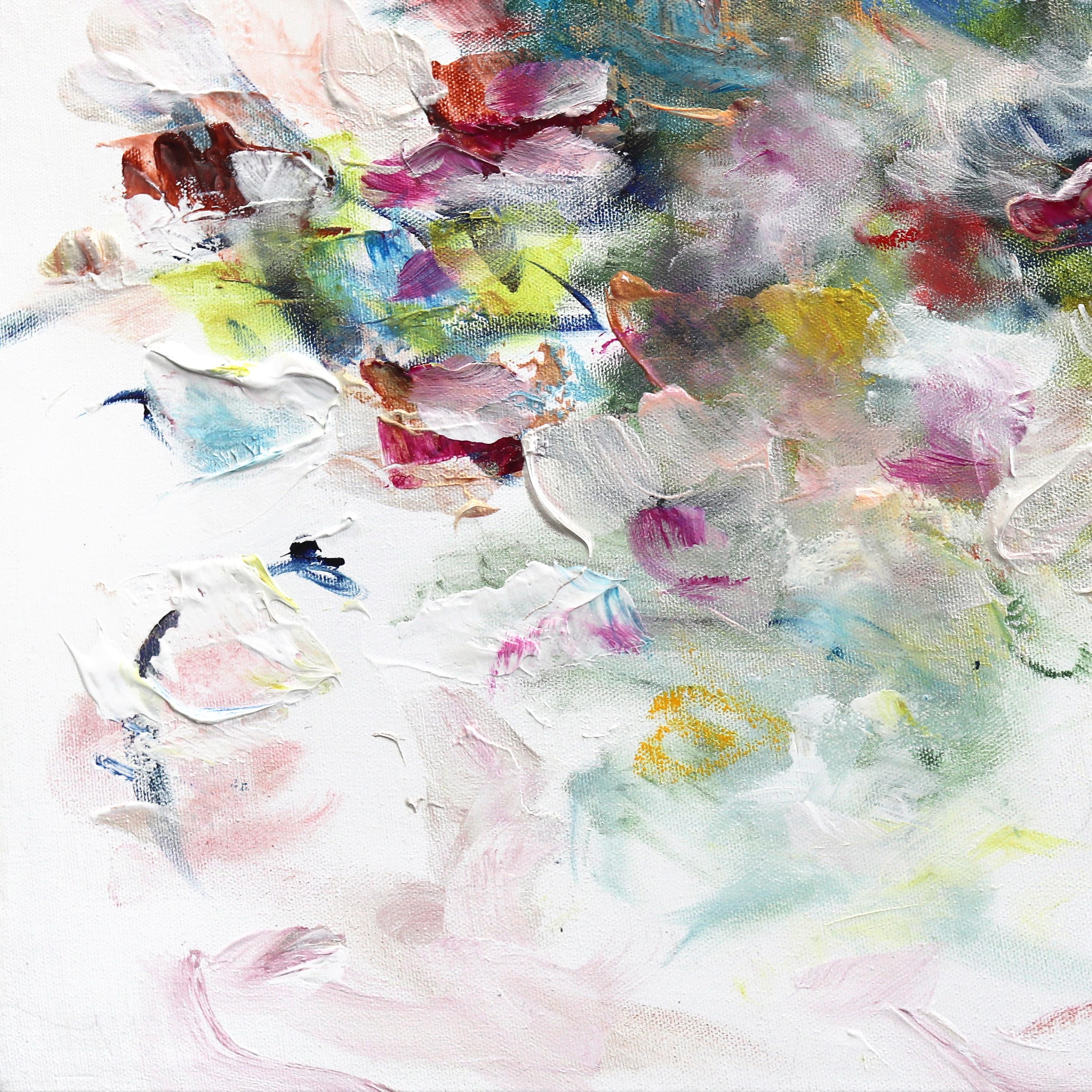 Ceremonial Wanderlust - Colorful Abstract Floral Painting For Sale 4