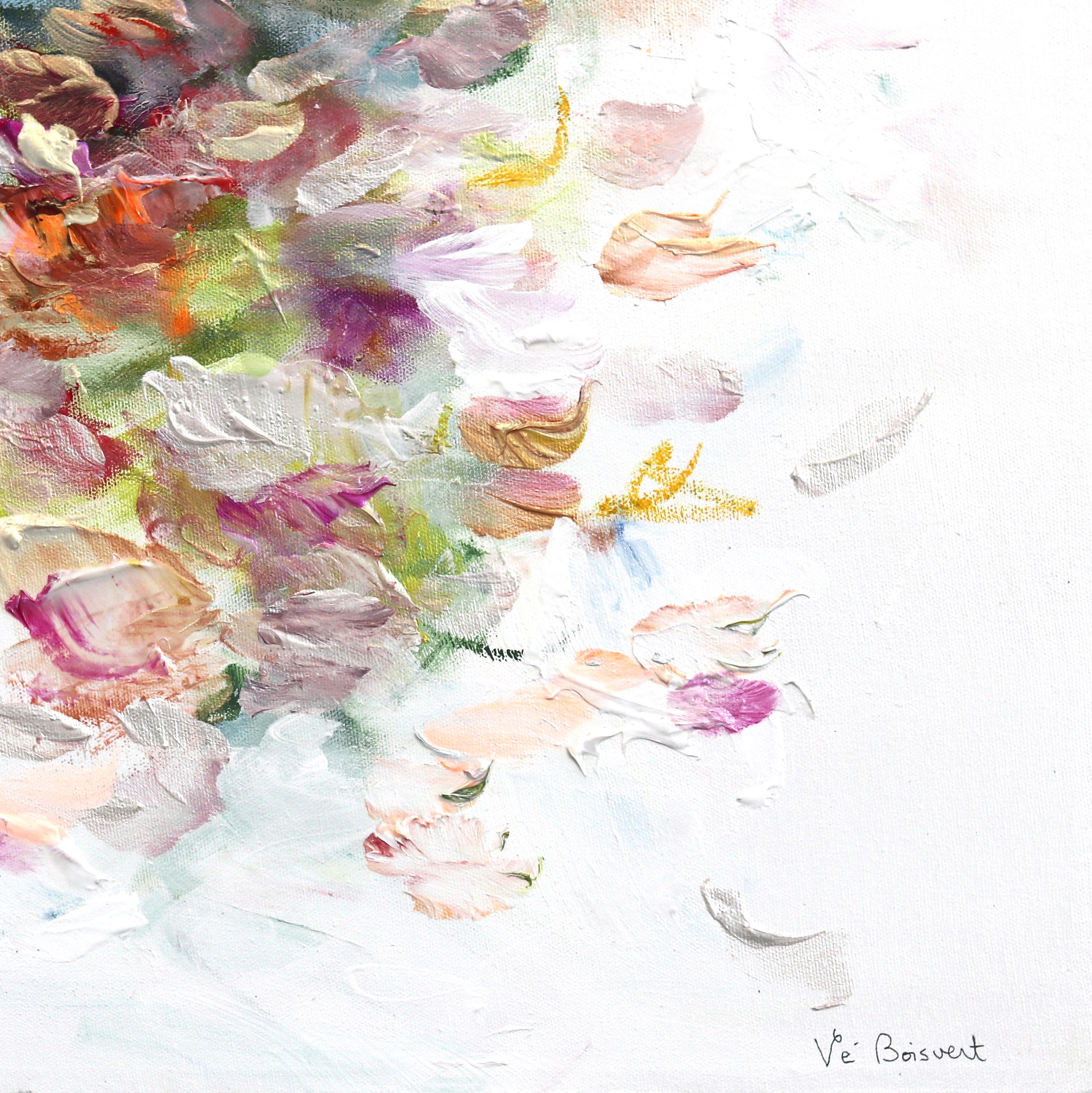 Ceremonial Wanderlust - Colorful Abstract Floral Painting For Sale 5