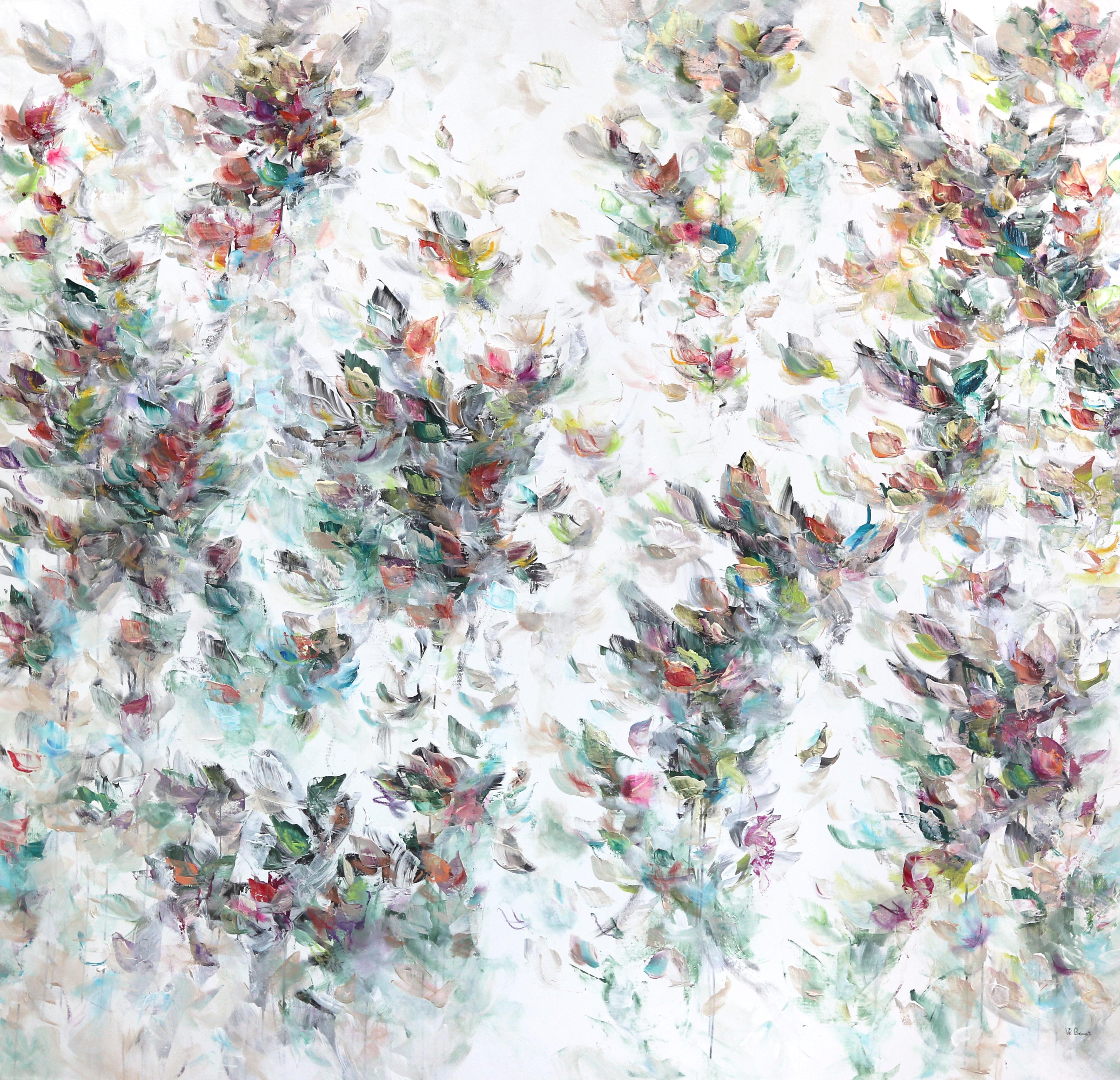Blossom dansante - Extra large peinture florale abstraite et douce surdimensionnée